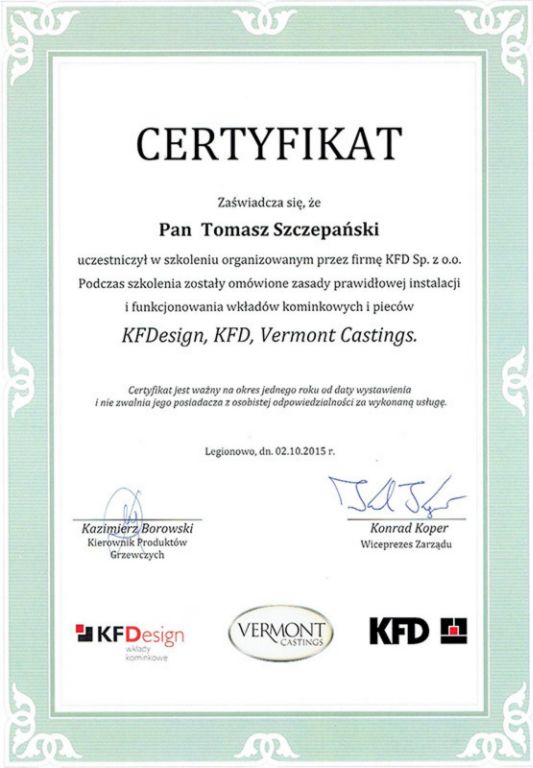 szkolenie, certyfikat KFD
